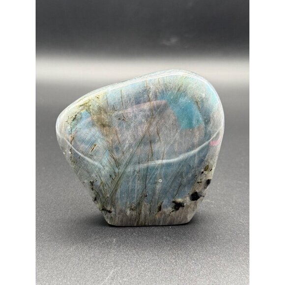 Other - Natural Labradorite Freeform Gray Stone Blue Flash Crystal Reiki 3.5" 412g